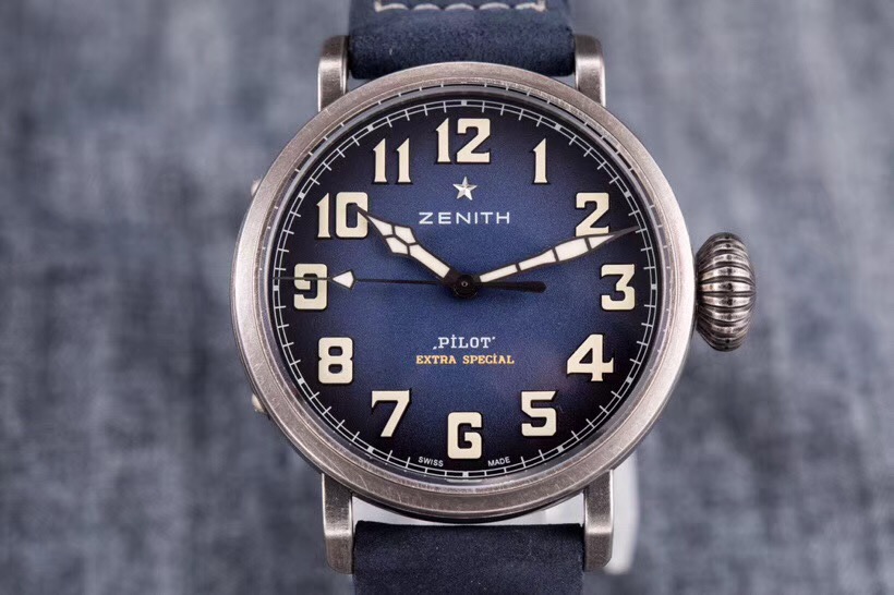 Blue Pilot Type 20 Extra Special 40mm Aged SS Case XF Best Edition with Asso Strap