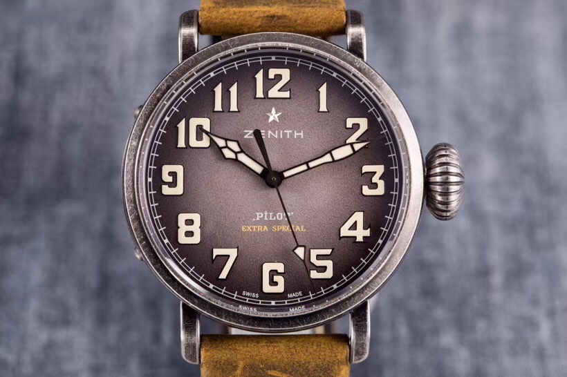 Brown Pilot Type 20 Extra Special 40mm Aged SS Case XF Best Edition with Asso Strap