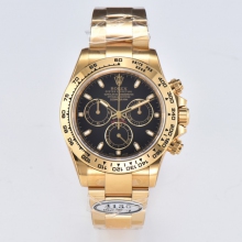 clean Daytona 116508 yellow gold oyster bracelet black dial A4130