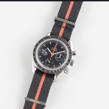 Speedmaster Speedy Tuesday 2&lsquo;Ultraman&rsquo;OMF Best Edition on Nylon Strap Manual Winding Chrono Movement
