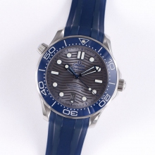 Seamaster Diver 300M VSF grey Ceramic Blue Dial on Blue Rubber Strap A8800
