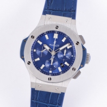 Big Bang 44mm SS V6F  Blue Dial on Blue Gummy Strap