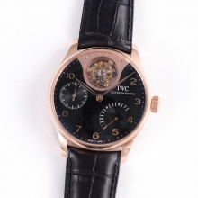 PORTUGUESE TOURBILLON IW5046 ZF GRAY DIAL ON LEATHER STRAP RG