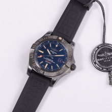 Avenger BlackBird 44mm DLC GF  Titanium Case Black Dial on Black Rubber Strap A2824 V4