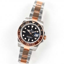 GMT Master II 126711 904L RG/SS Black DJF clone 2836