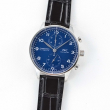 Portuguese Chrono Ed 150 Years  Blue ZF A7750 Mod