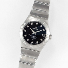 Constellation 38mm V6F SS black Dial on SS Bracelet A8500