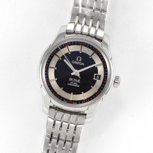 De Ville Hour Vision 41mm SS VSF Black/Silver Dial on SS Bracelet A8500 Super Clone