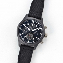 TOP GUN IW389101 Real Ceramic ZF  on Black Nylon Strap A7750