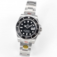 Submariner 116610ln Date Black Ceramic noob v10 904L SS Bracelet 3135