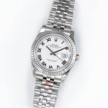DateJust 36mm Jub Flt 904L  White/Roman GMF A2836