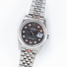 DateJust 36mm Jub Flt 904L grey mop GMF A2836