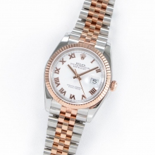 DateJust 36mm Jub Fluted twotone 904L white/roman GMF A2836
