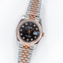 DateJust 36mm Jub Fluted twotone 904L black/diamond GMF A2836