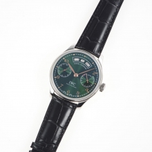 Portugiese Annual Cal IW503502 SS/LE Green YLF A52850