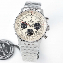 Navitimer B01 Chronograph SS white GF A7750