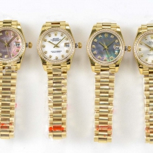 datejust 31mm yellow gold  Diamond Markers diamond bezel 2836 clone