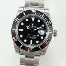 Submariner 116610LN 904L SS/SS black RXF a2824