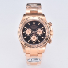 clean factory daytona 116505 ceramic bezel rg black dial 4130