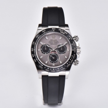 Daytona 116519  ceramic bezel rubber strap  Grey Clean A4130