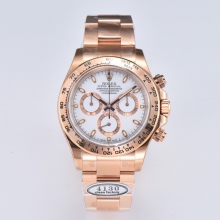 clean factory daytona 116515 rg bezel white dial 4130